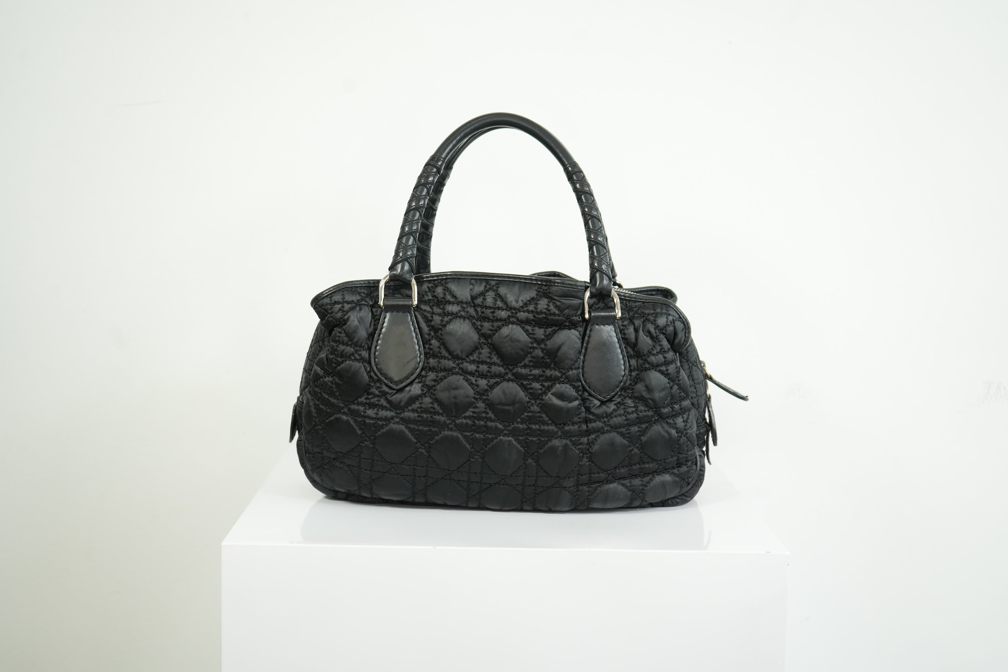 Christian Dior Black Nylon Cannage Lovely Bag