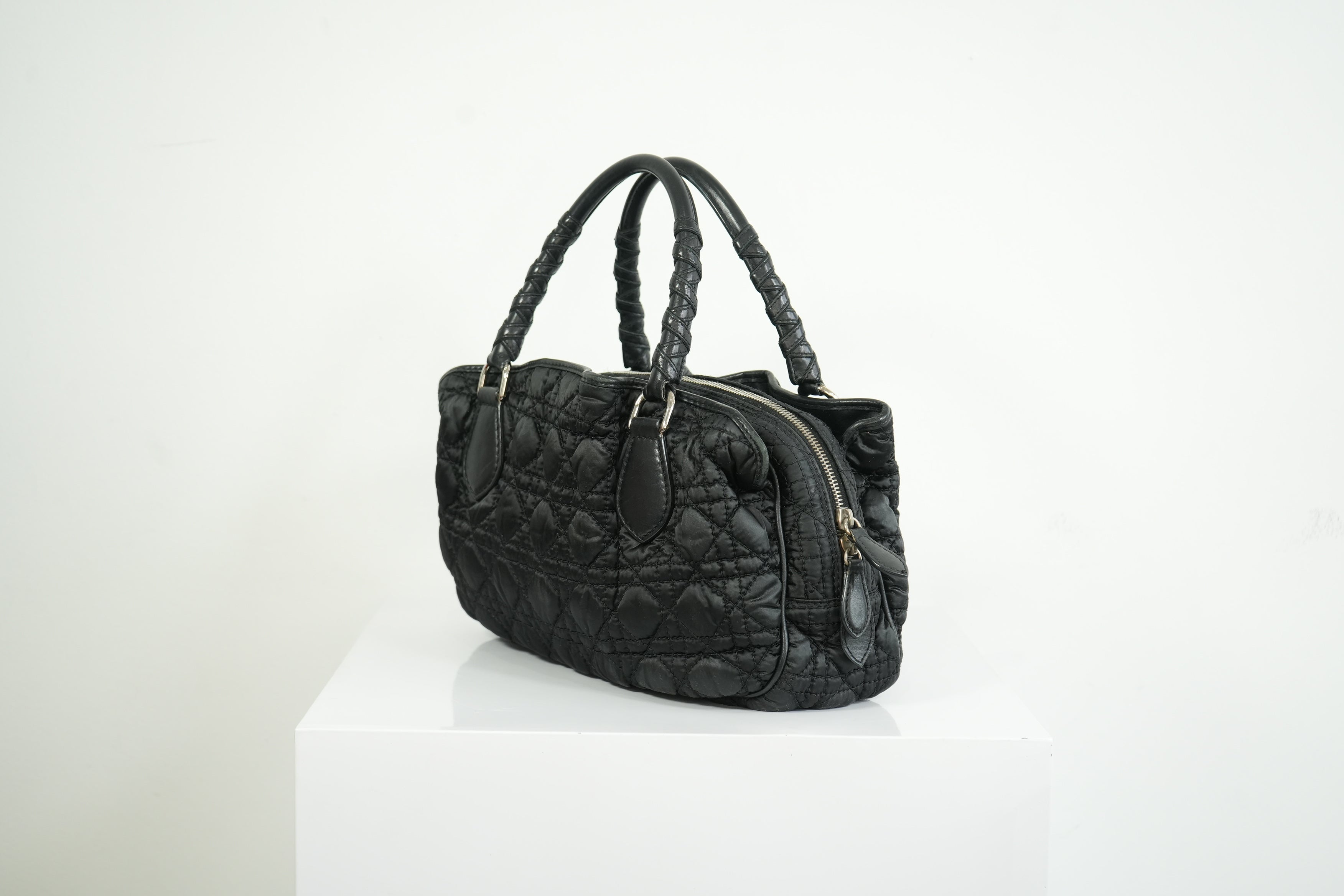 Christian Dior Black Nylon Cannage Lovely Bag