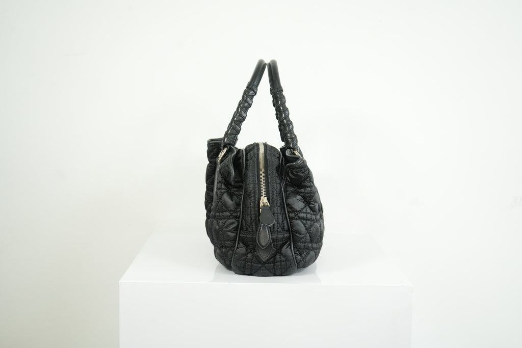 Christian Dior Black Nylon Cannage Lovely Bag