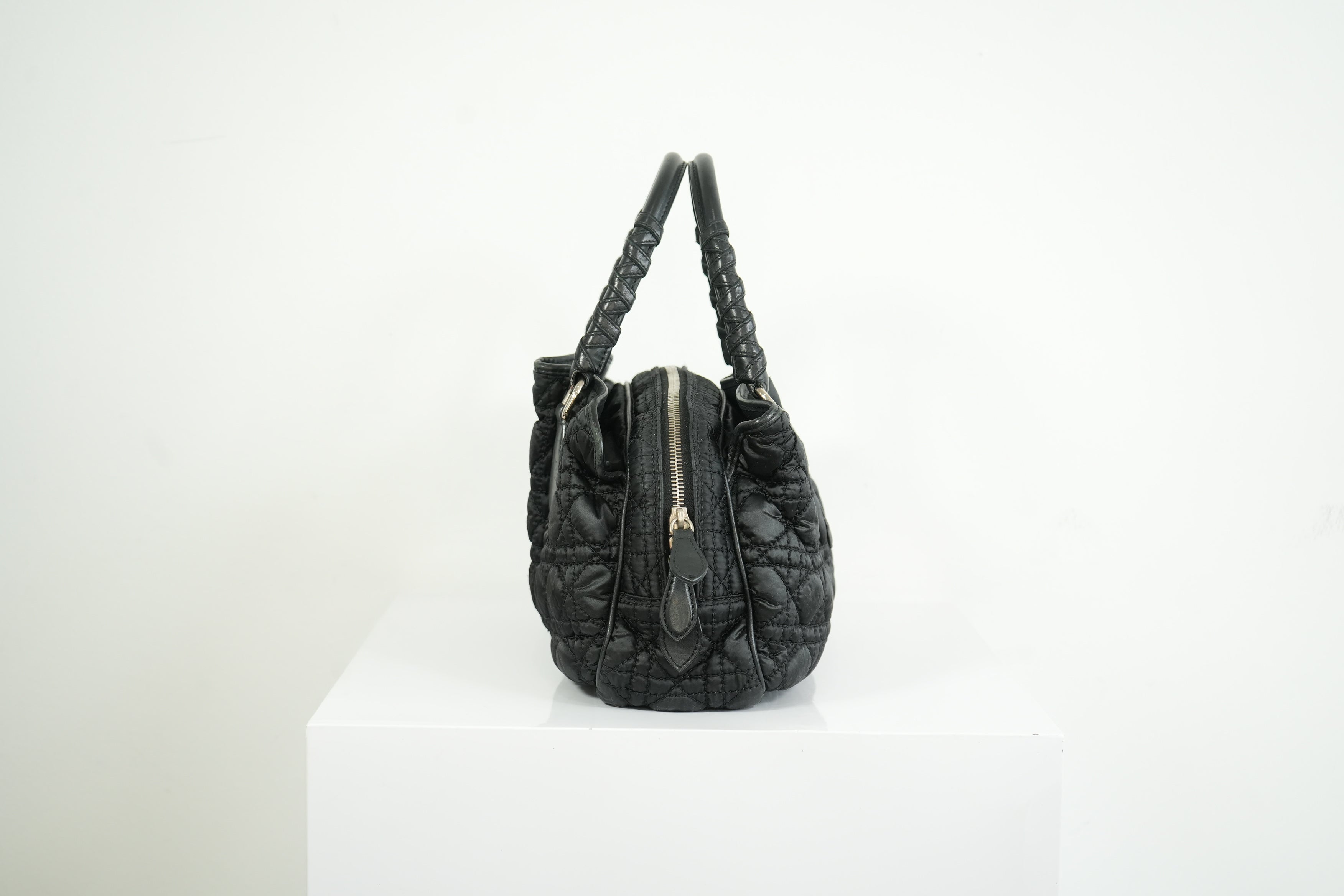Christian Dior Black Nylon Cannage Lovely Bag
