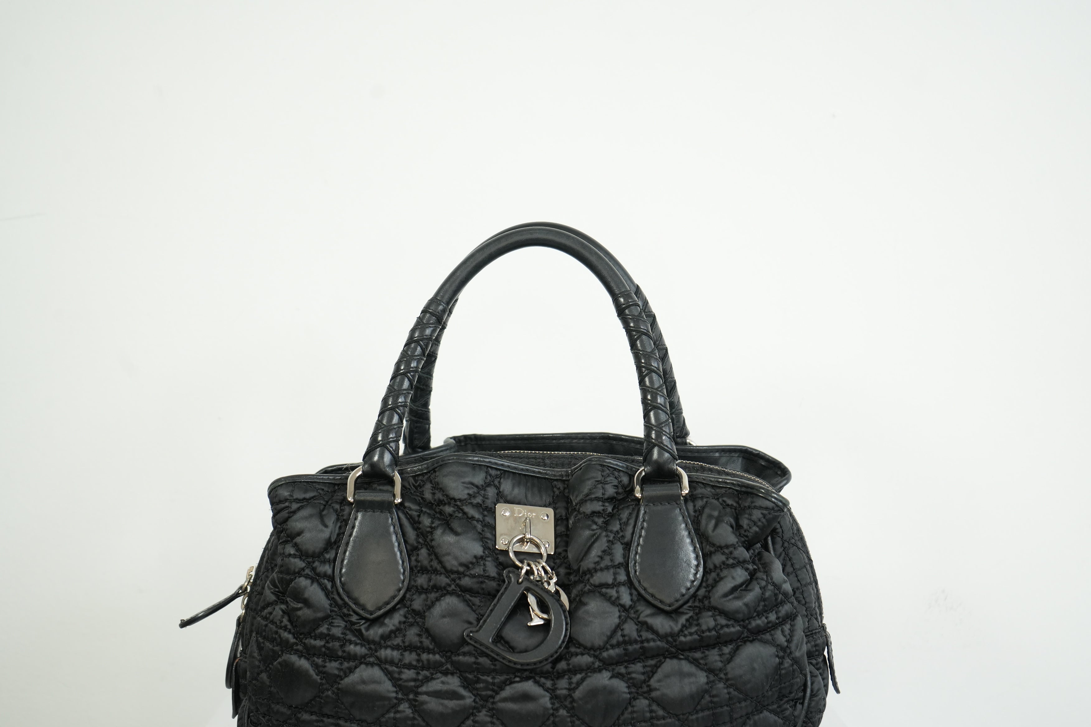 Christian Dior Black Nylon Cannage Lovely Bag