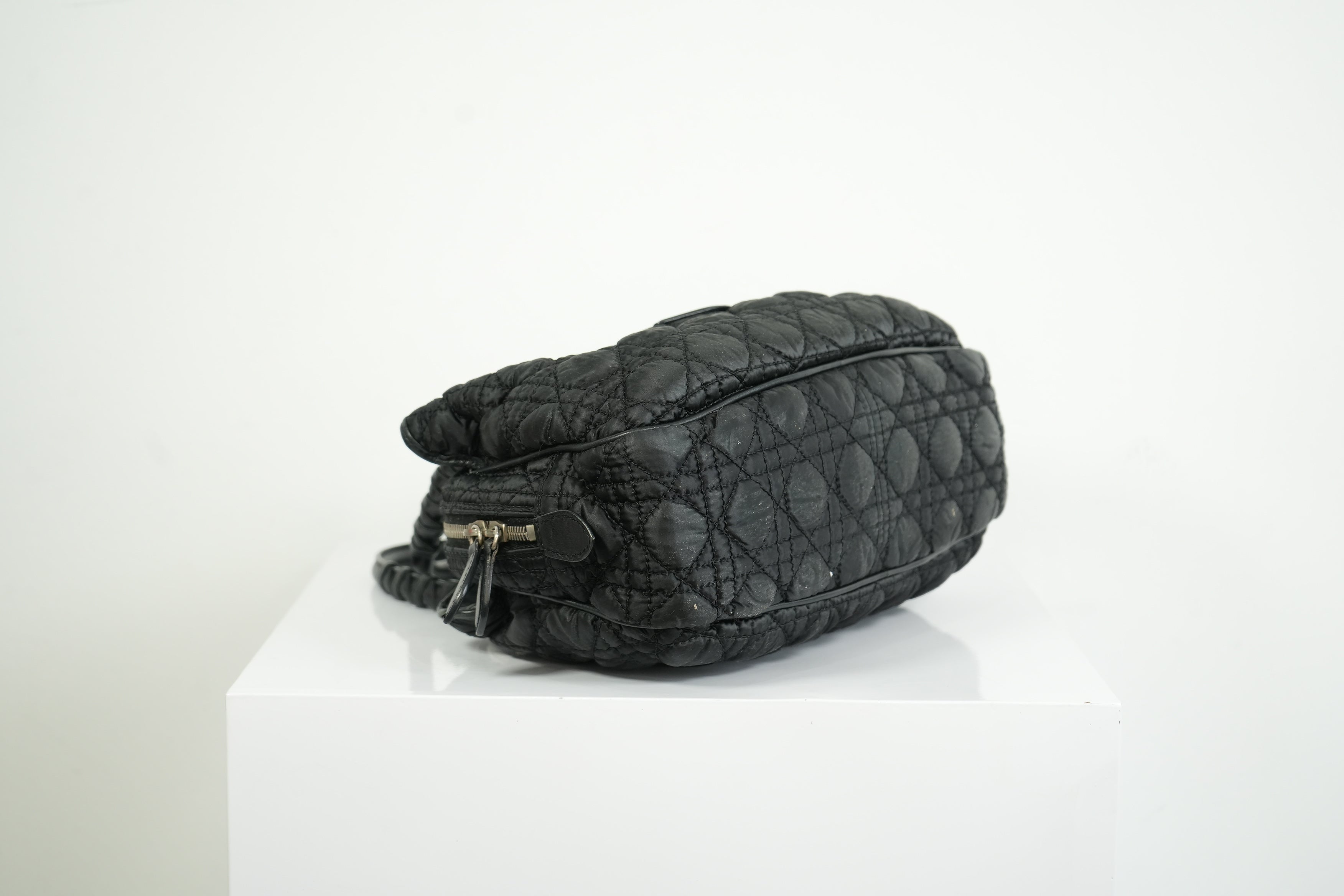 Christian Dior Black Nylon Cannage Lovely Bag