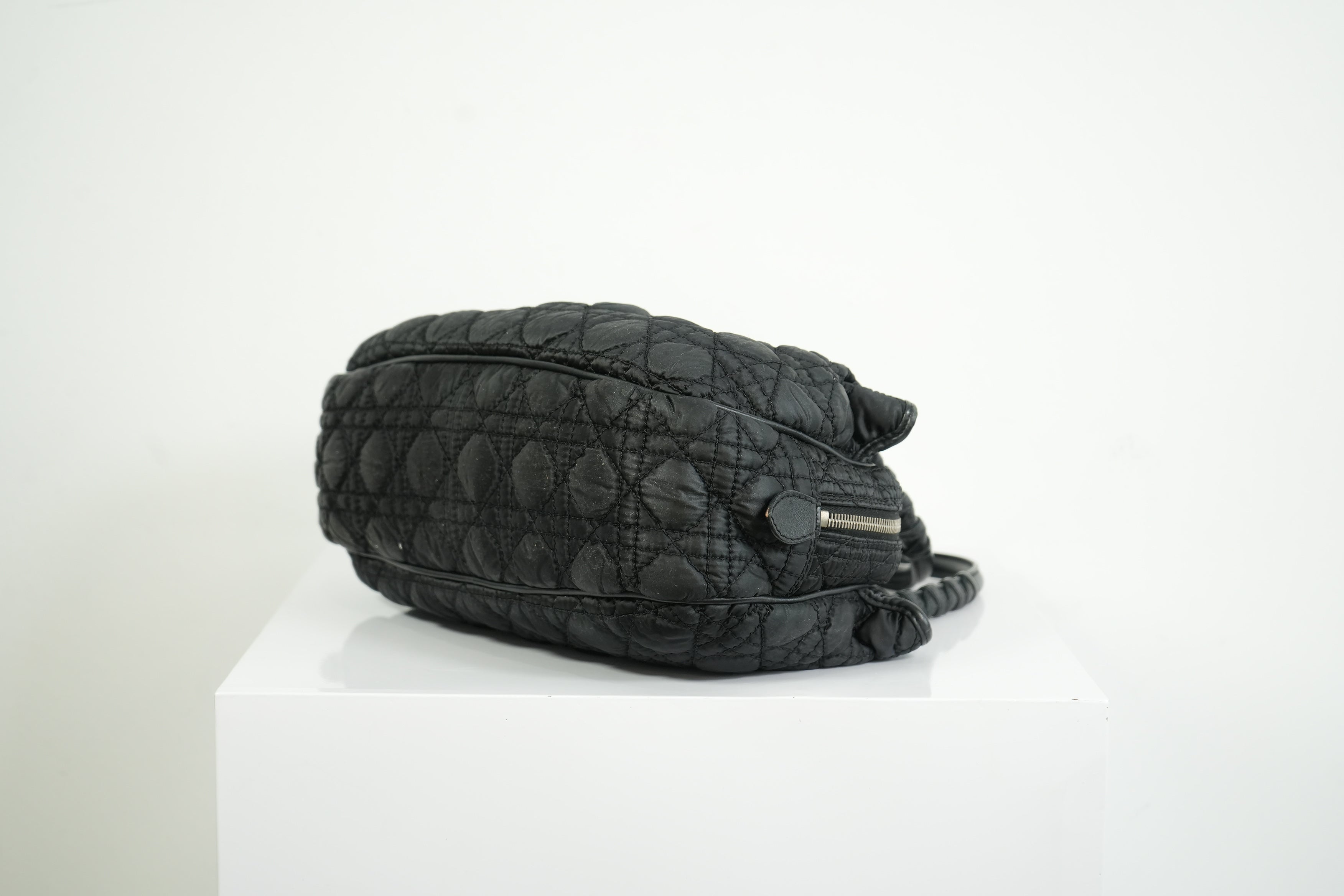 Christian Dior Black Nylon Cannage Lovely Bag