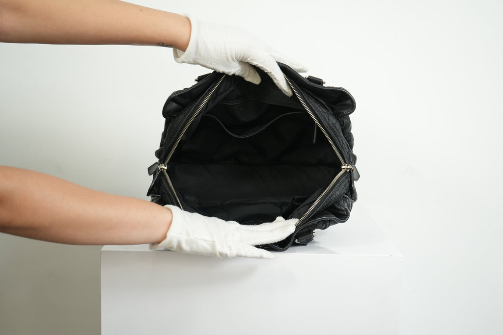 Christian Dior Black Nylon Cannage Lovely Bag