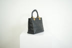 Christian Dior Lady Dior Black Cannage Quilting and Gold-Tone Hardware