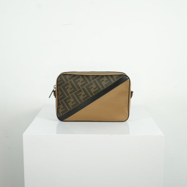 Fendi Brown Diagonal FF Camera Crossbody Bag