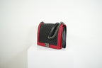 Chanel Boy Large Black and Red Quilted Leather