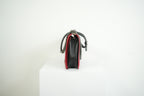 Chanel Boy Large Black and Red Quilted Leather