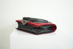 Chanel Boy Large Black and Red Quilted Leather