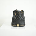 Chanel Black Paris-Cosmopolite Small Bucket Bag W/Dust Bag