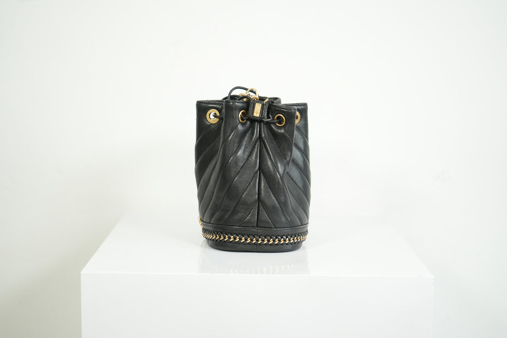 Chanel Black Paris-Cosmopolite Small Bucket Bag W/Dust Bag