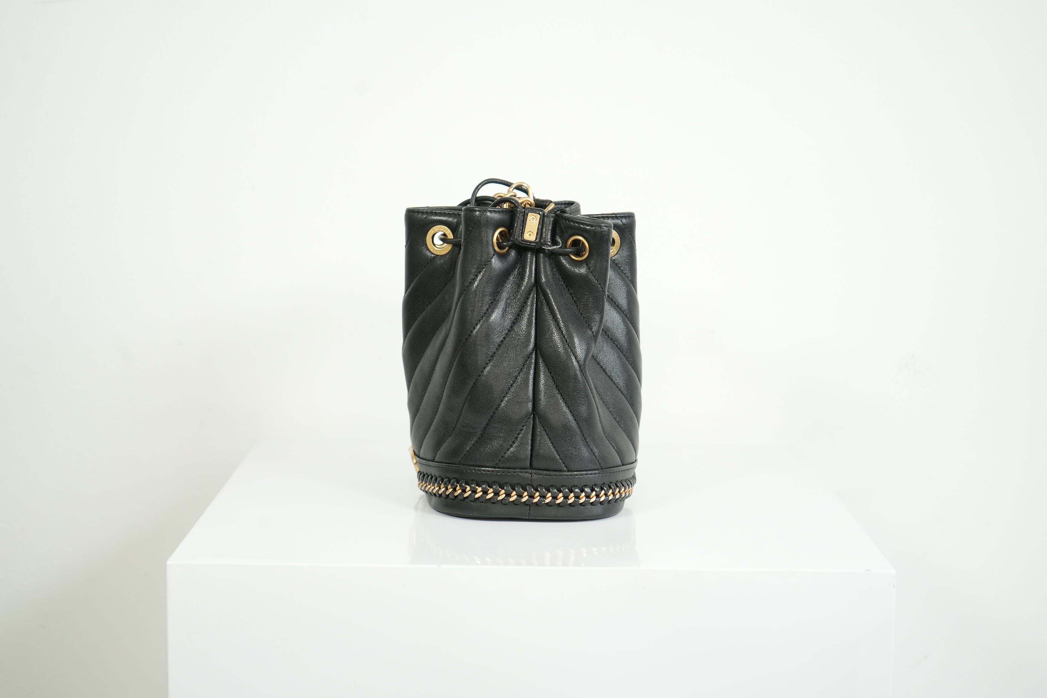 Chanel Black Paris-Cosmopolite Small Bucket Bag W/Dust Bag