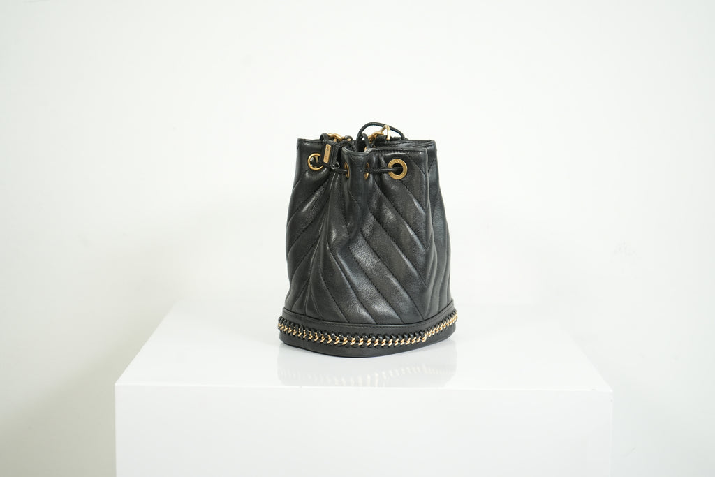 Chanel Black Paris-Cosmopolite Small Bucket Bag W/Dust Bag