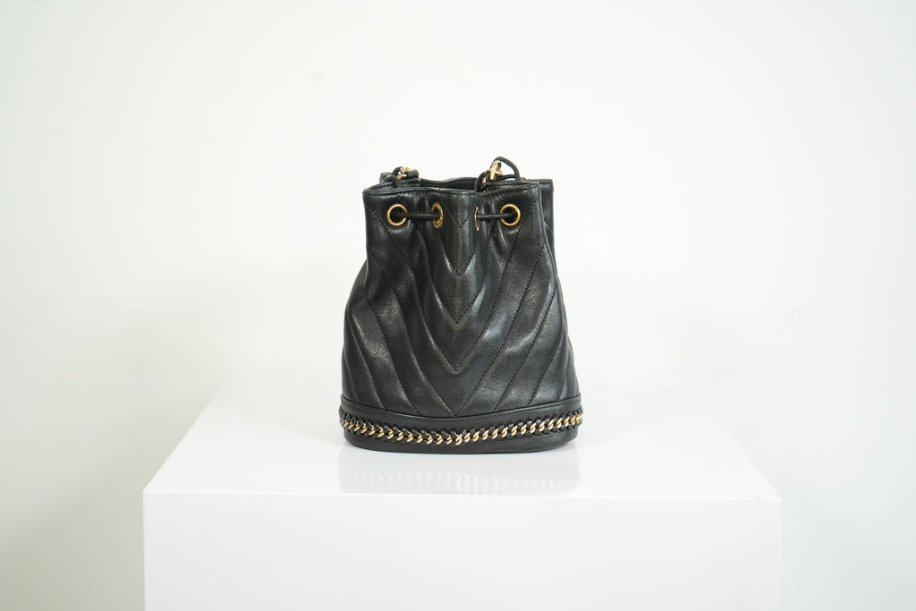Chanel Black Paris-Cosmopolite Small Bucket Bag W/Dust Bag