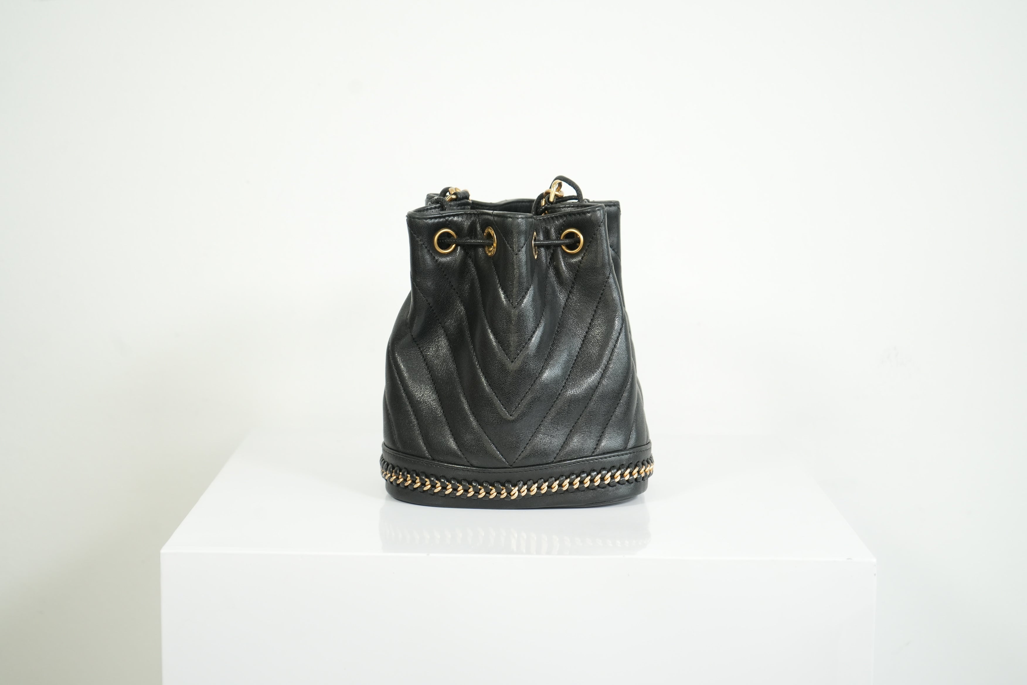 Chanel Black Paris-Cosmopolite Small Bucket Bag W/Dust Bag