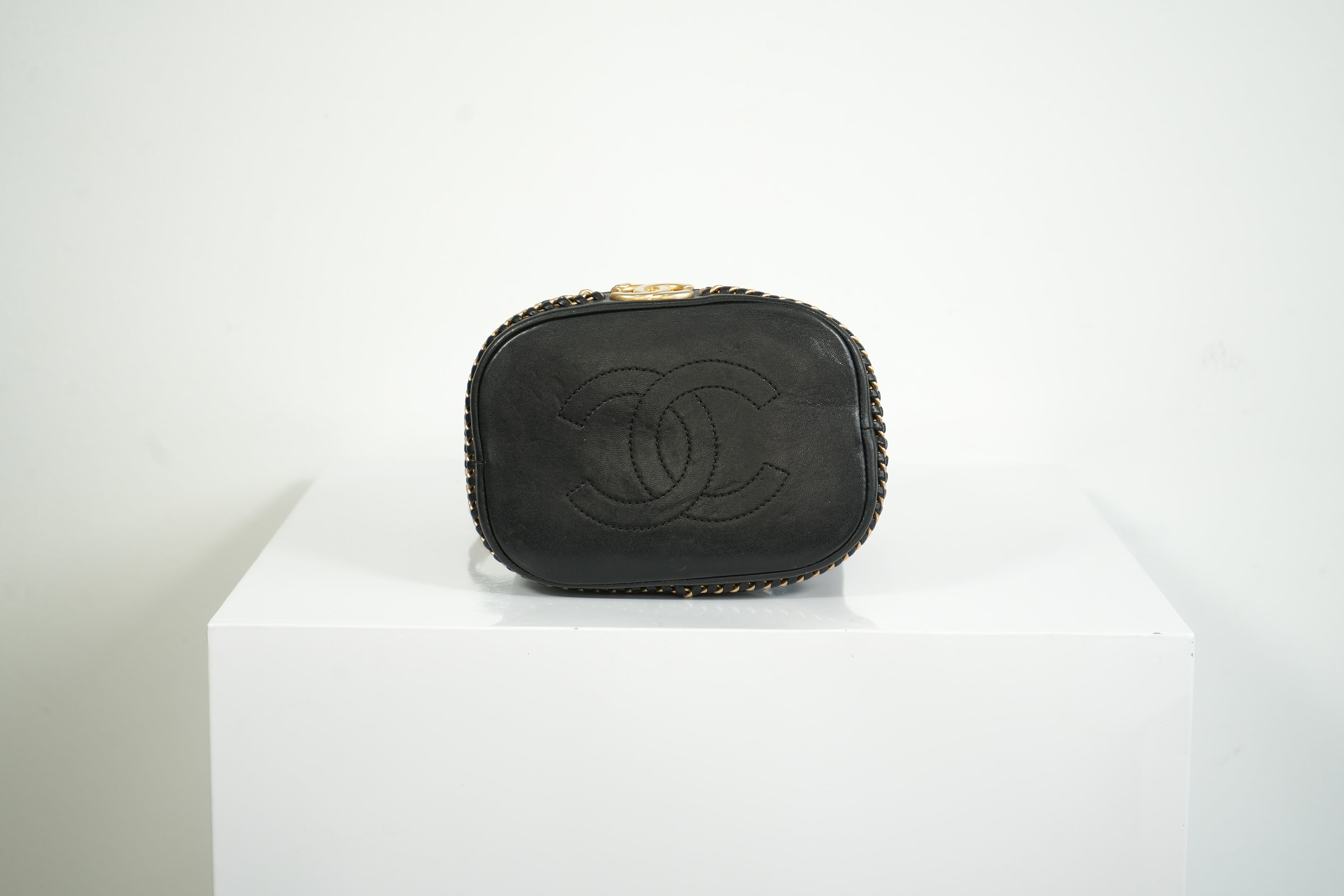 Chanel Black Paris-Cosmopolite Small Bucket Bag W/Dust Bag