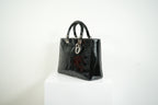 Christian Dior Lady Dior Black Patent Leather