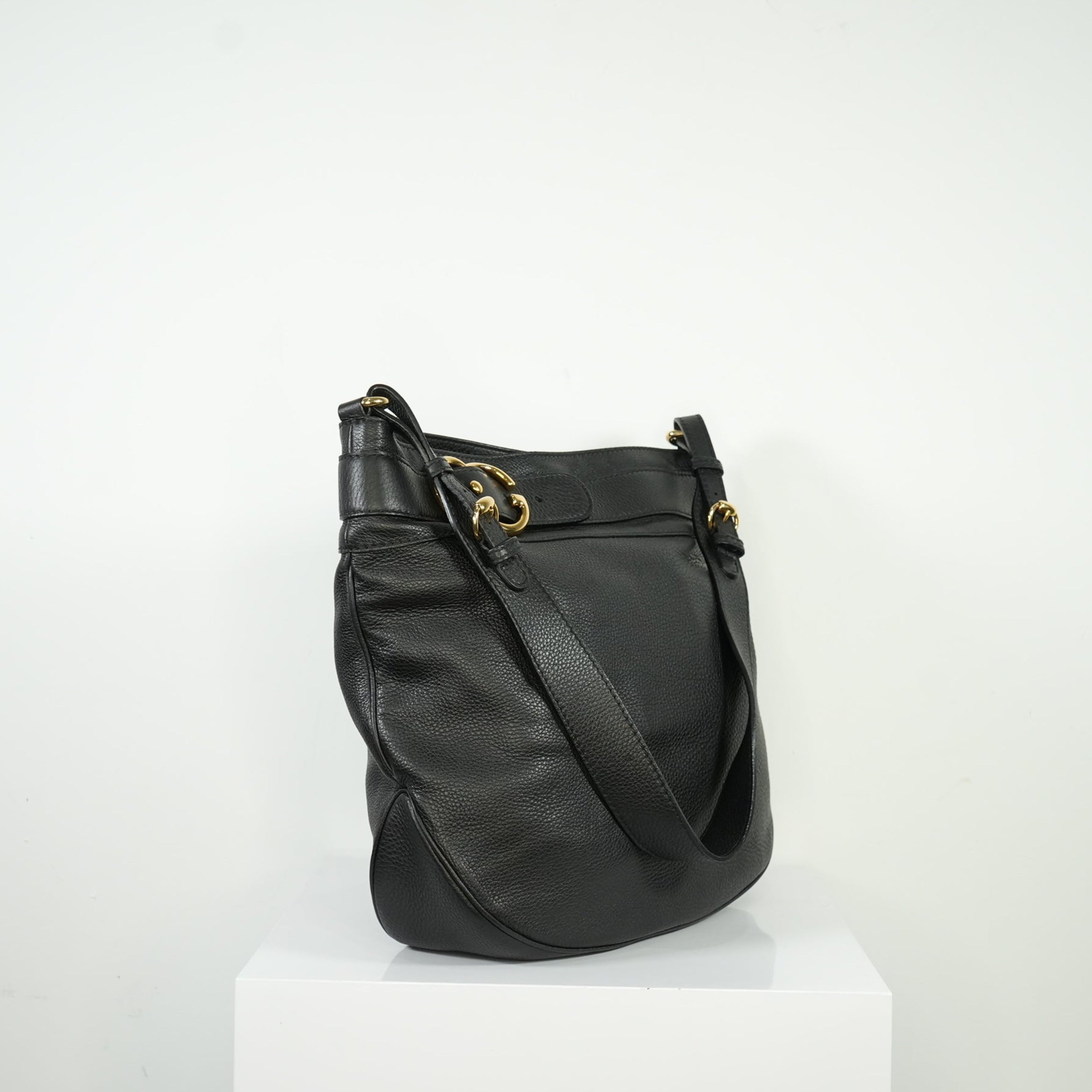 Gucci Black Large GG Ride Shoulder Bag