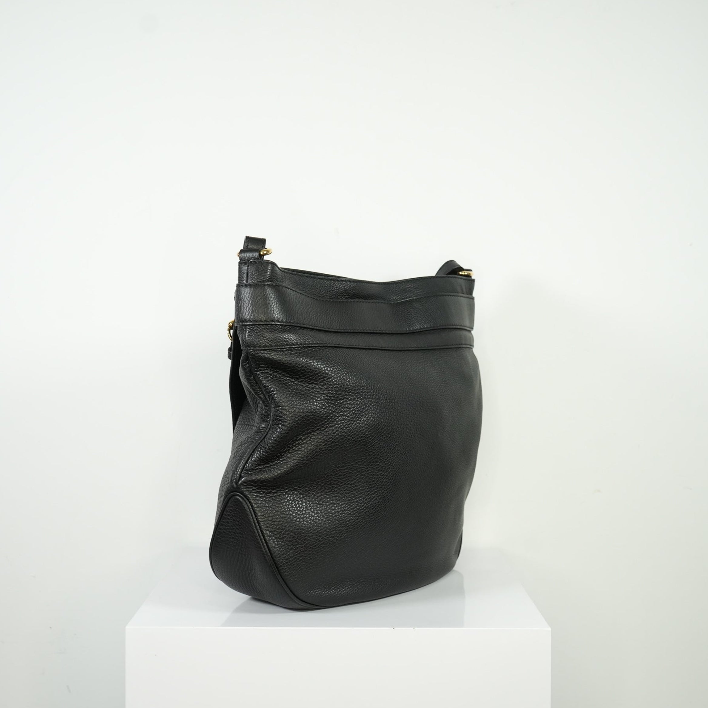 Gucci Black Large GG Ride Shoulder Bag