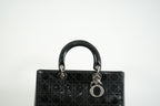 Christian Dior Lady Dior Black Patent Leather