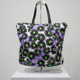 Prada Tessuto Stampato Tote Bag in Purple, Black & Green Floral Print