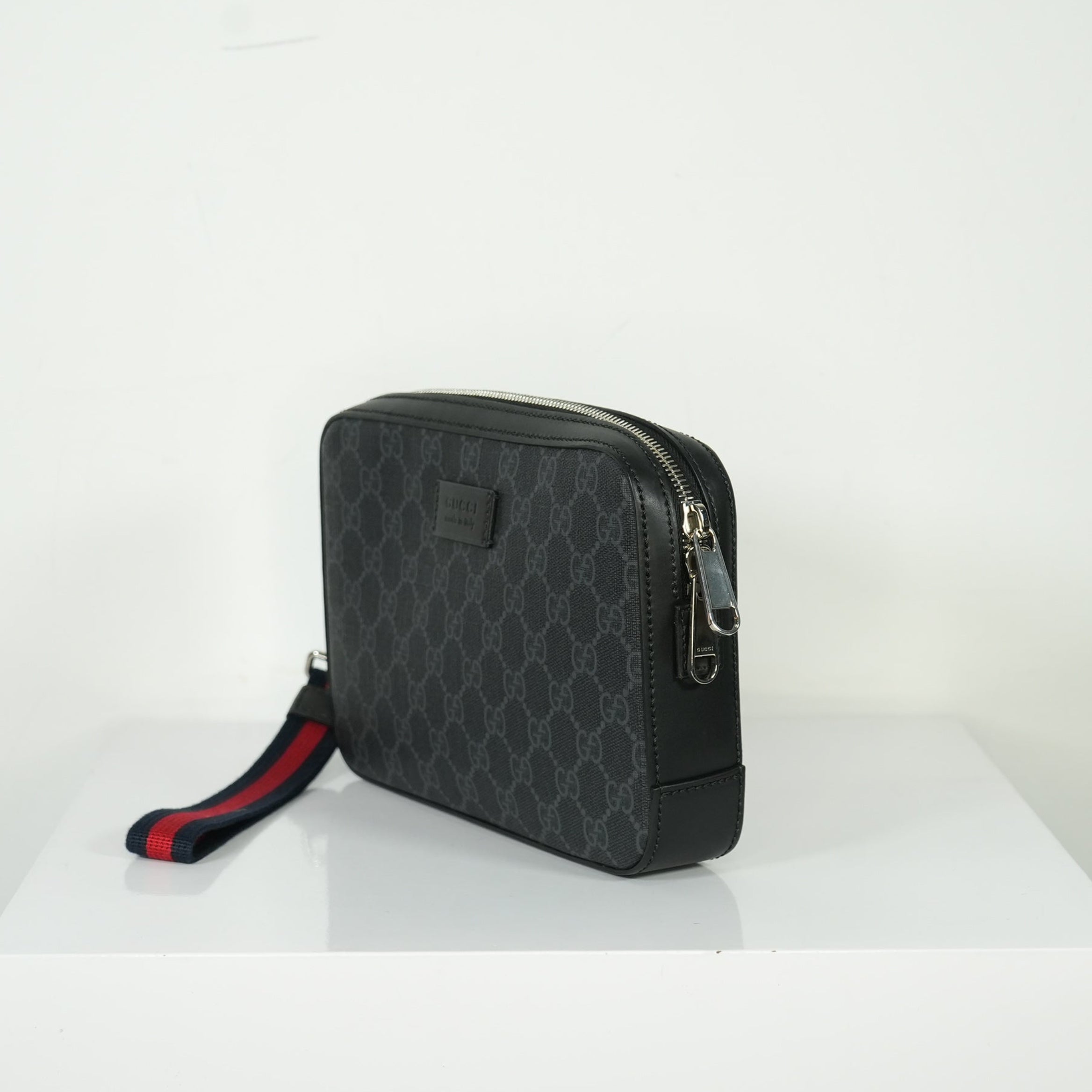 Gucci GG Black Supreme Clutch Bag