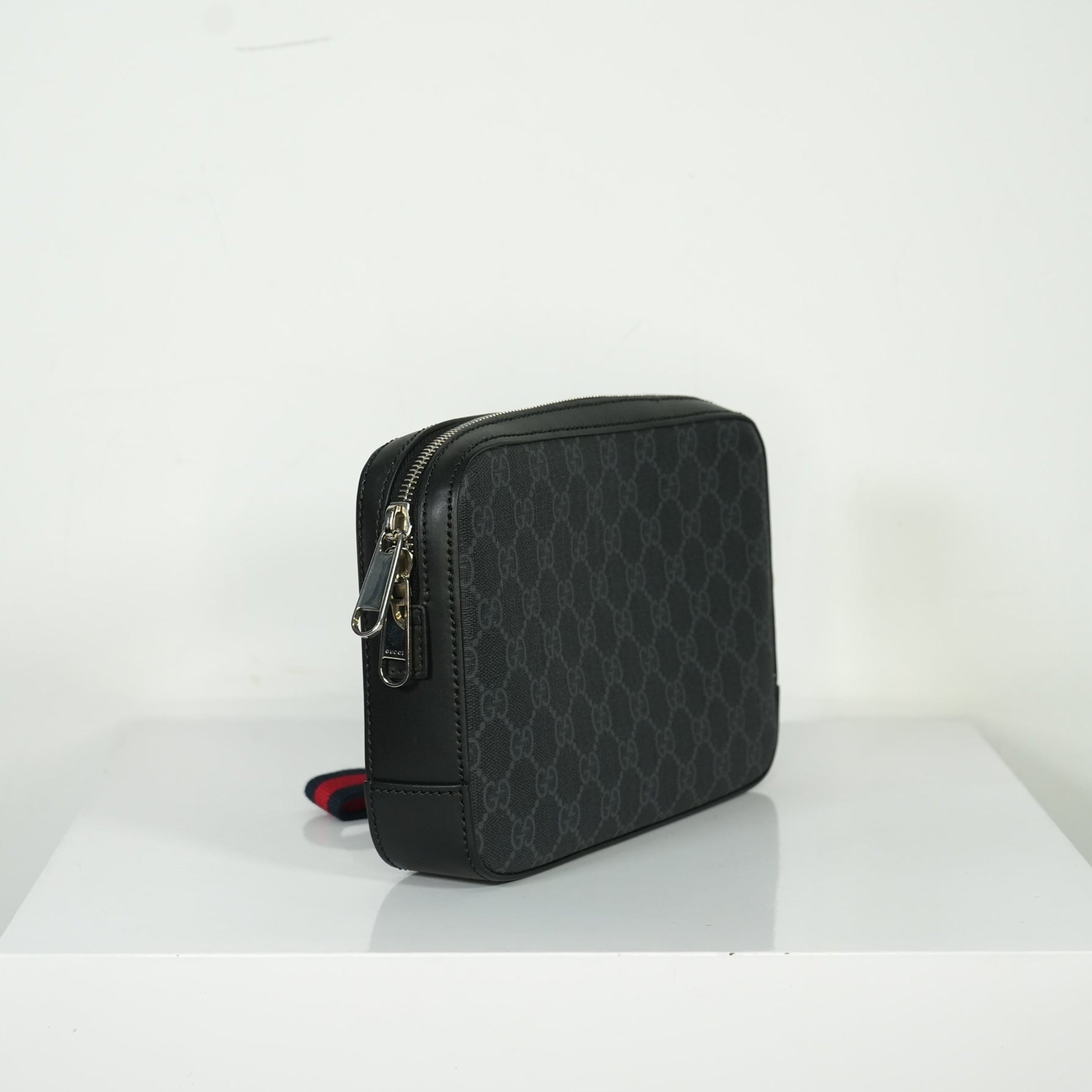 Gucci GG Black Supreme Clutch Bag