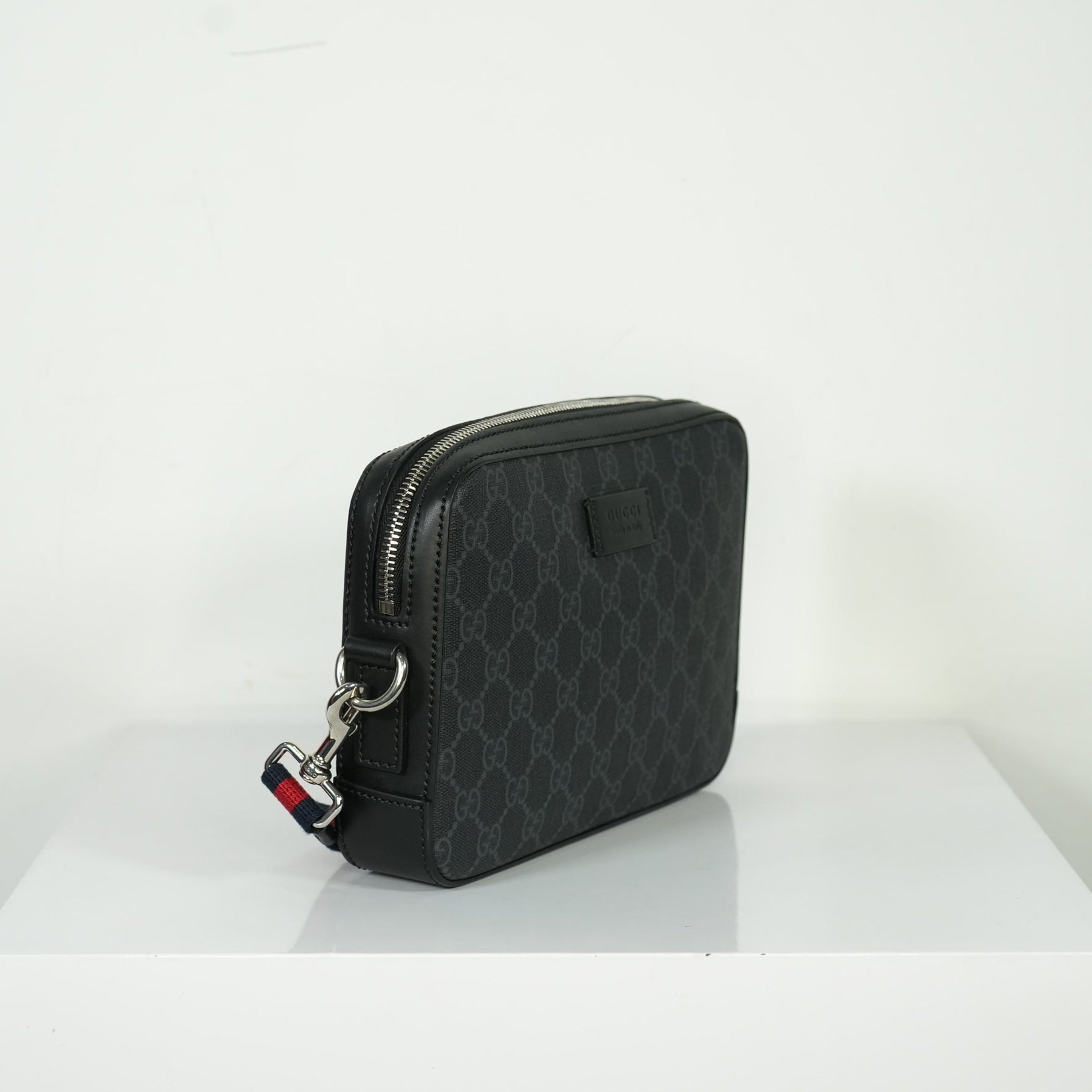 Gucci GG Black Supreme Clutch Bag