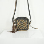 Loewe Anagram Logo Jeweled Leather Tassel Mini Shoulder Bag