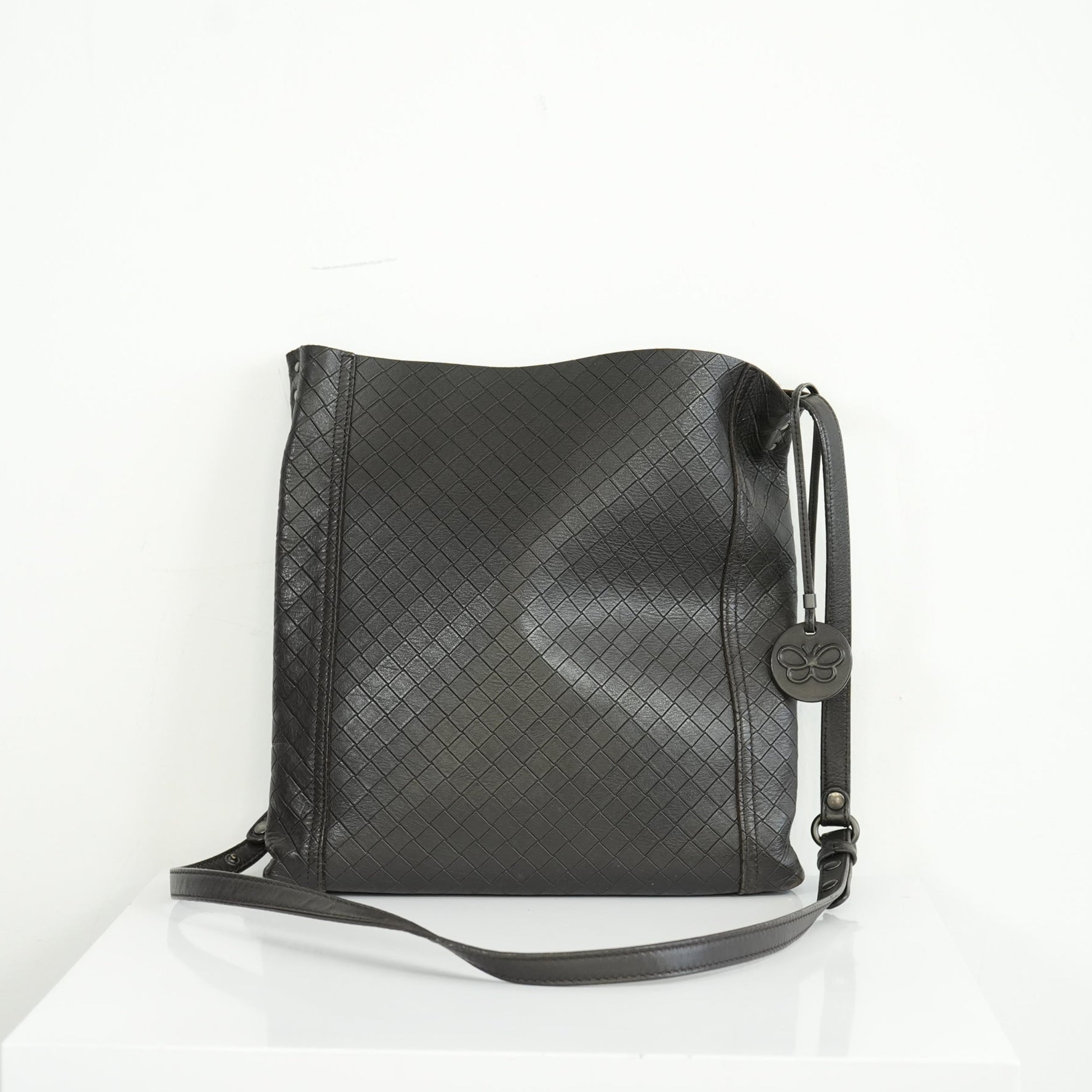 Bottega Veneta Dark Brown Intrecciato Mirage Shoulder bag