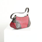 Prada Vintage Red and Brown Shoulder Bag
