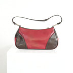 Prada Vintage Red and Brown Shoulder Bag