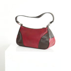 Prada Vintage Red and Brown Shoulder Bag