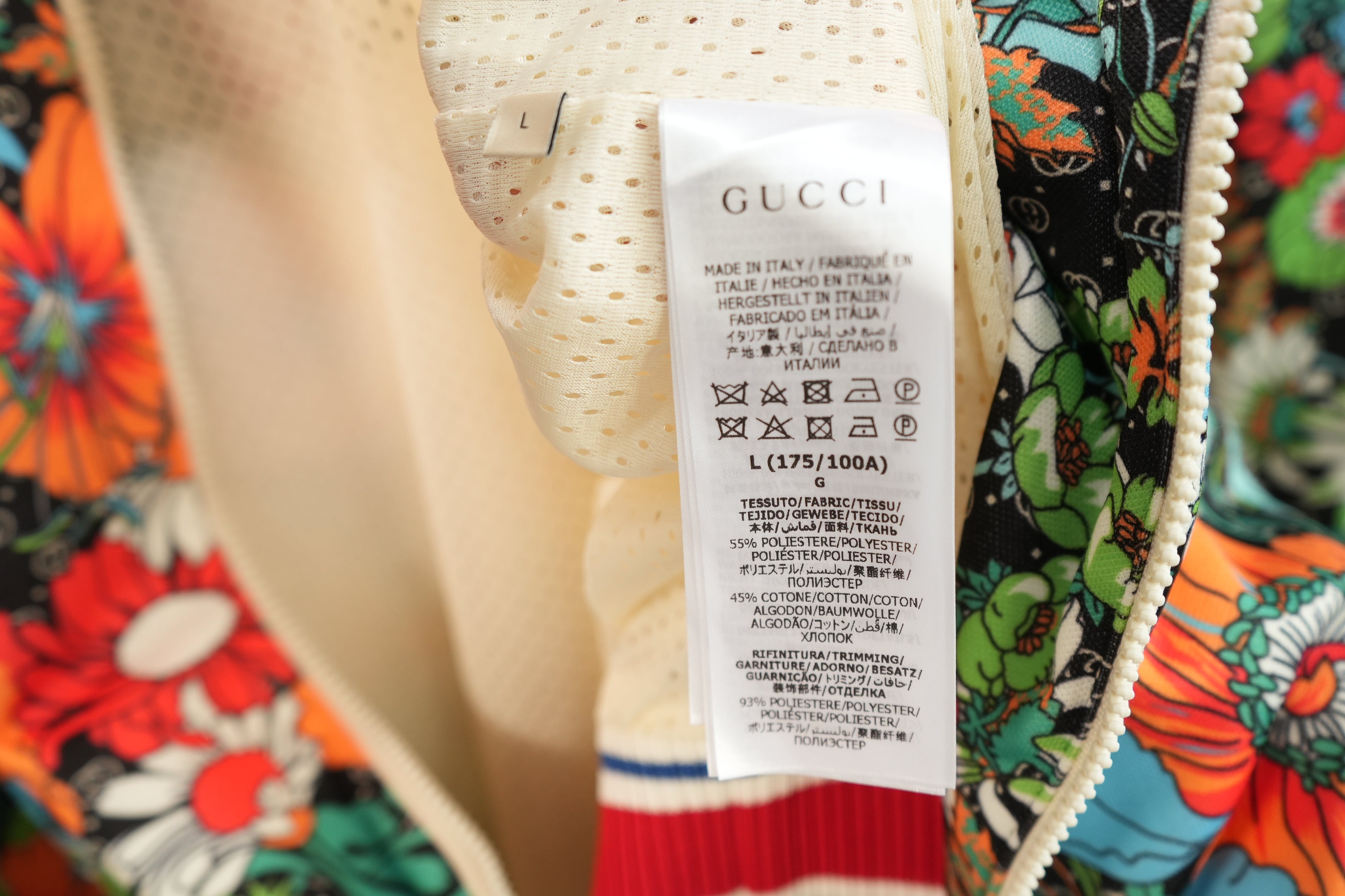 Gucci x The North Face Floral Print Full Zip Jacket Multicolor Large