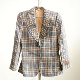 Vintage Gucci Glen 2-Button Plaid Check Blazer Size 38