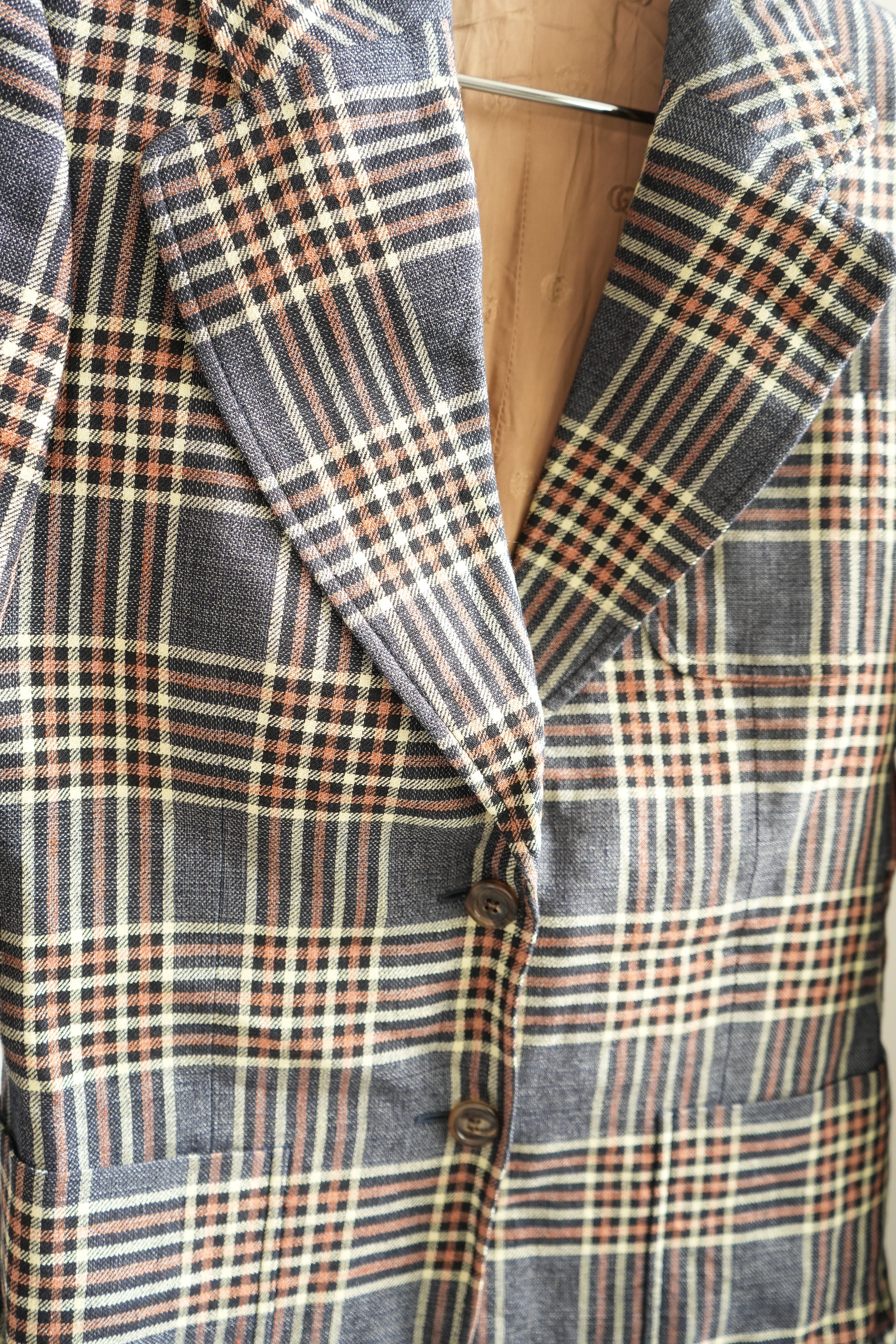 Vintage Gucci Glen 2-Button Plaid Check Blazer Size 38