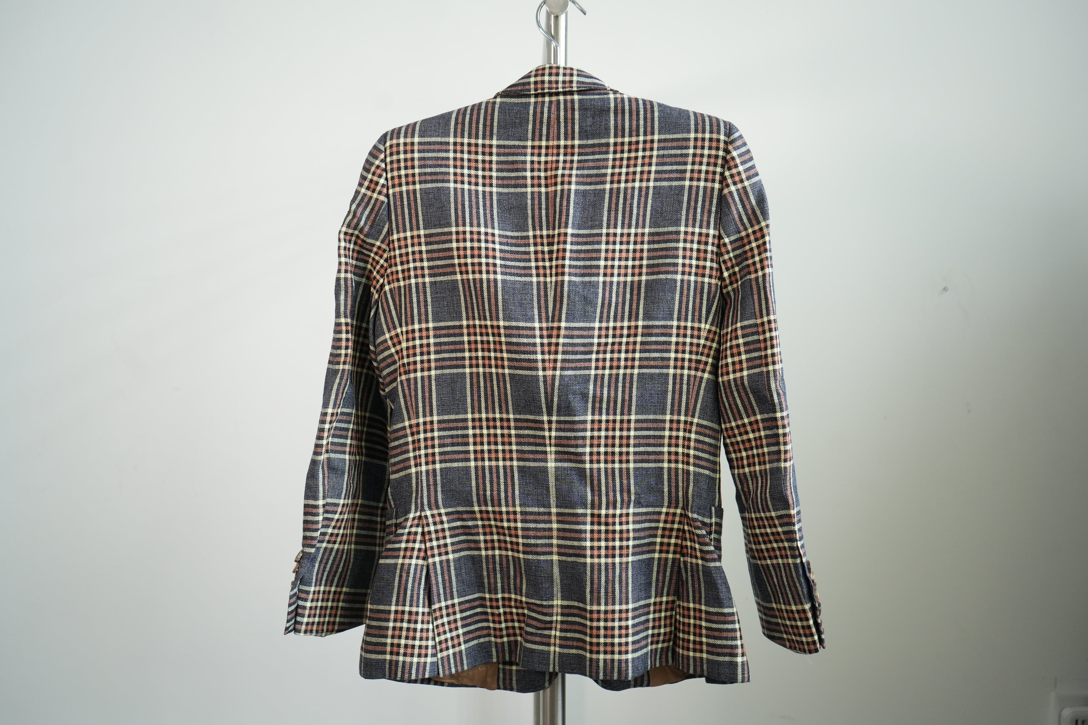 Vintage Gucci Glen 2-Button Plaid Check Blazer Size 38