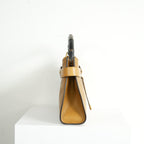 Gucci Vintage Bamboo Handle Leather Handbag