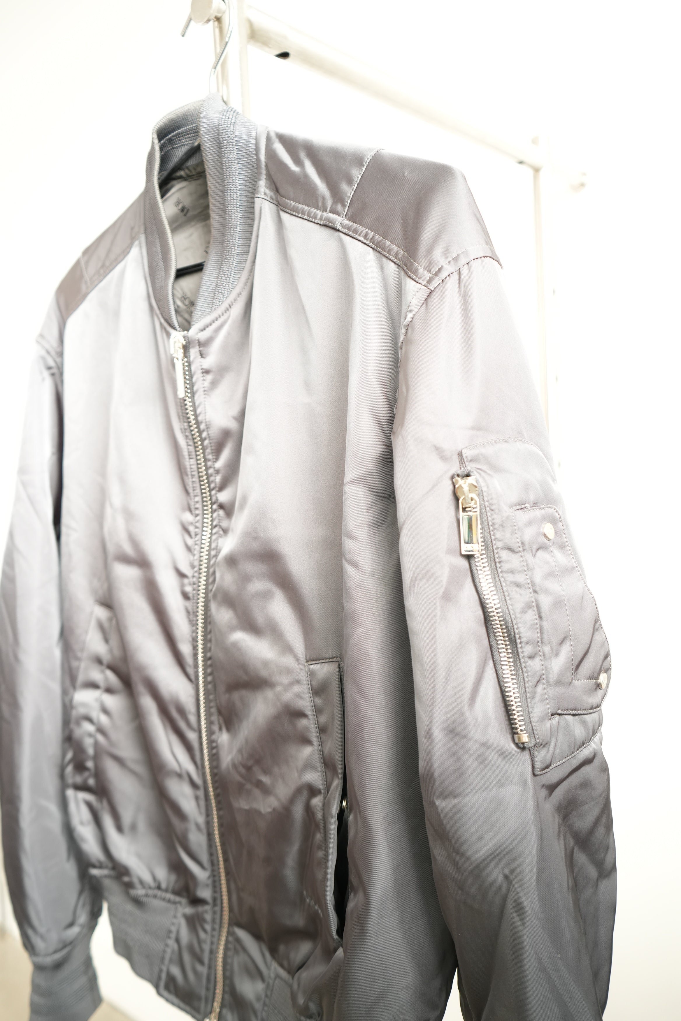 Dior Full Zip Bomber Jacket Gray