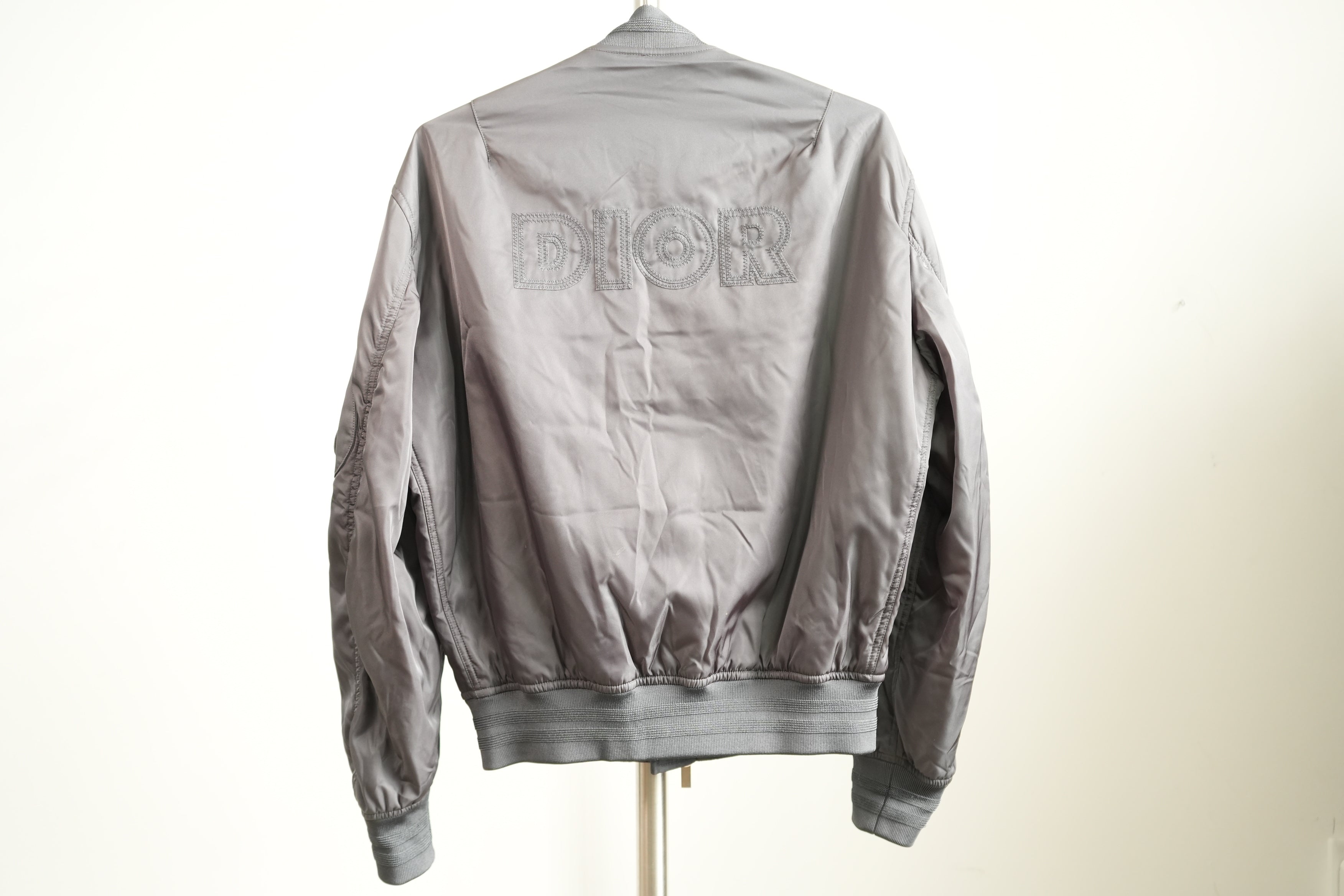 Dior Full Zip Bomber Jacket Gray