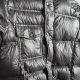 Prada Down Snap Hooded Puffer Jacket Black Size 10