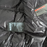 Prada Down Snap Hooded Puffer Jacket Black Size 10