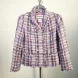Vintage Chanel Lesage Tweed Button Front Blazer Size 38