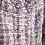 Vintage Chanel Lesage Tweed Button Front Blazer Size 38