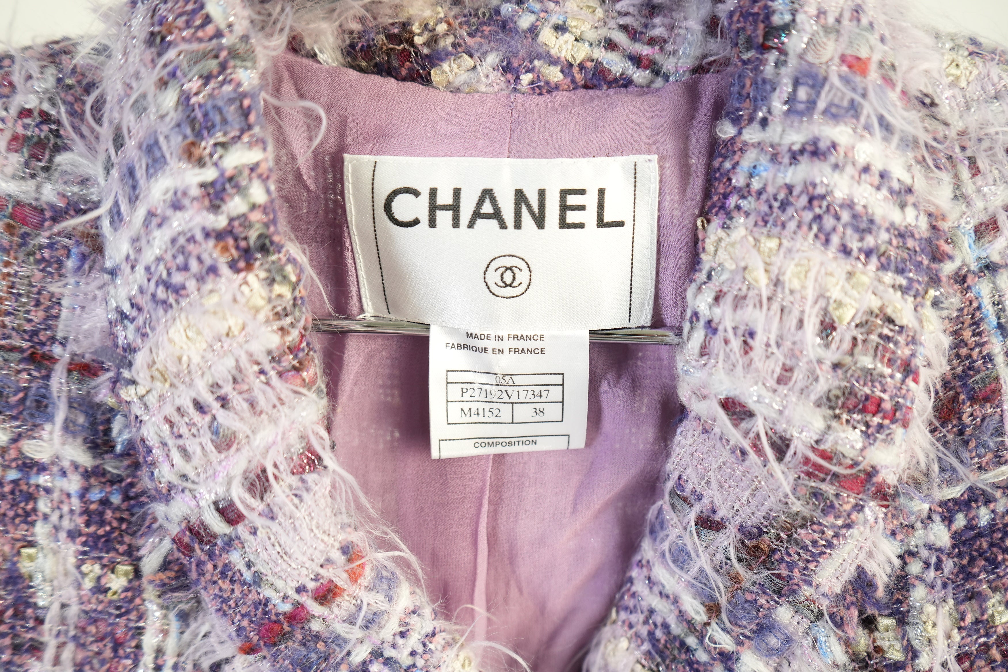 Vintage Chanel Lesage Tweed Button Front Blazer Size 38