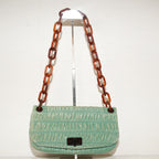 SF EXCLUSIVES: Prada Opaline Nappa Gaufre Leather Flap Shoulder Bag