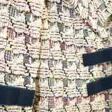 Chanel Multicolor Tweed Velco Straps Jacket Size 34