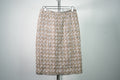 Vintage Chanel Fantasy Tweed A-Line Skirt Beige Cream Size 38