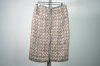 Vintage Chanel Fantasy Tweed A-Line Skirt Beige Cream Size 38