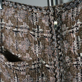 Vintage Chanel Fantasy Tweed A-Line Skirt Beige Cream Size 38